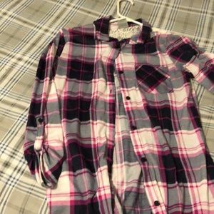 Pink n blue flannel
